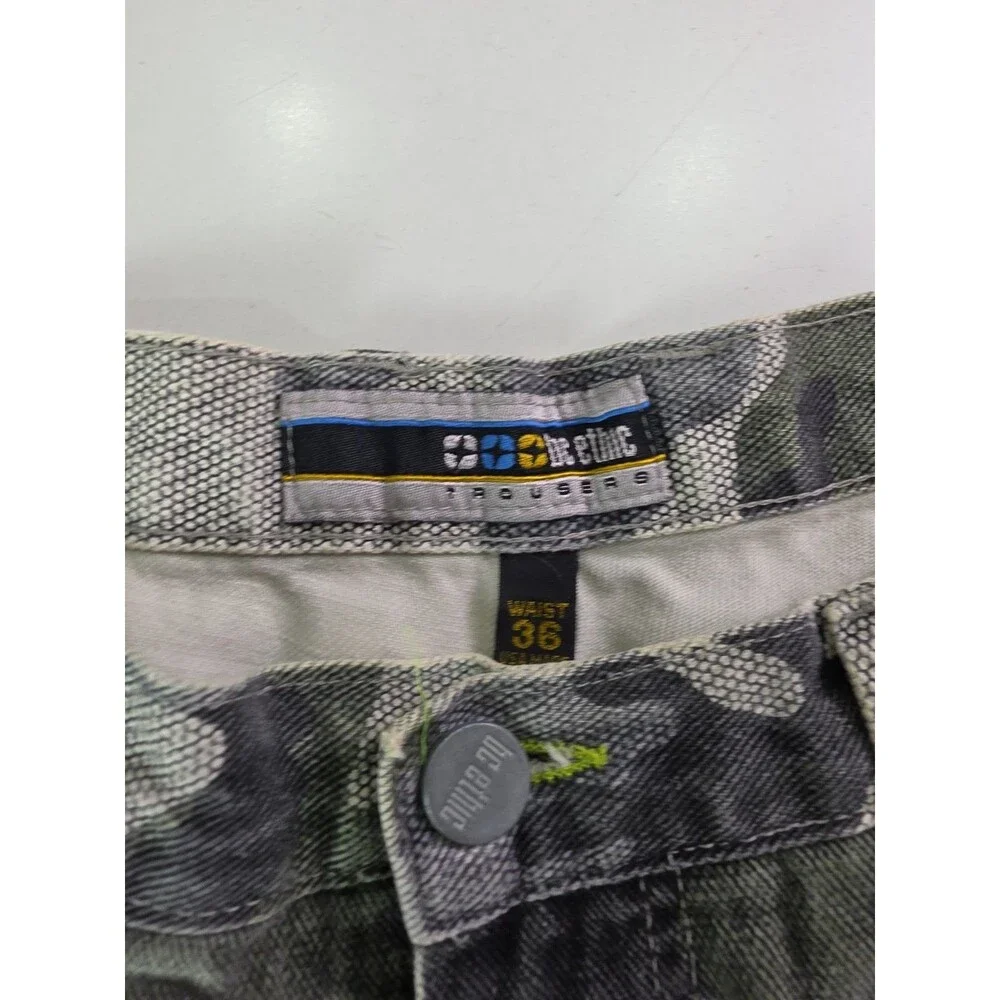 Rare BC Ethic Trousers Enduro Camo Y2K 1990s Baggy USA Skater 36x32 Cargo 2263
